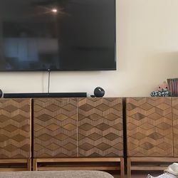 Three Large Wood Cabinets 