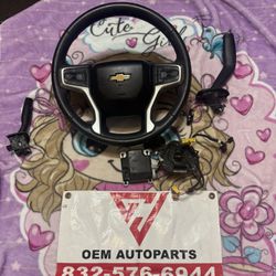 2019 2022 2023 2024 2025 Chevrolet Chevy Silverado black leather steering wheel 