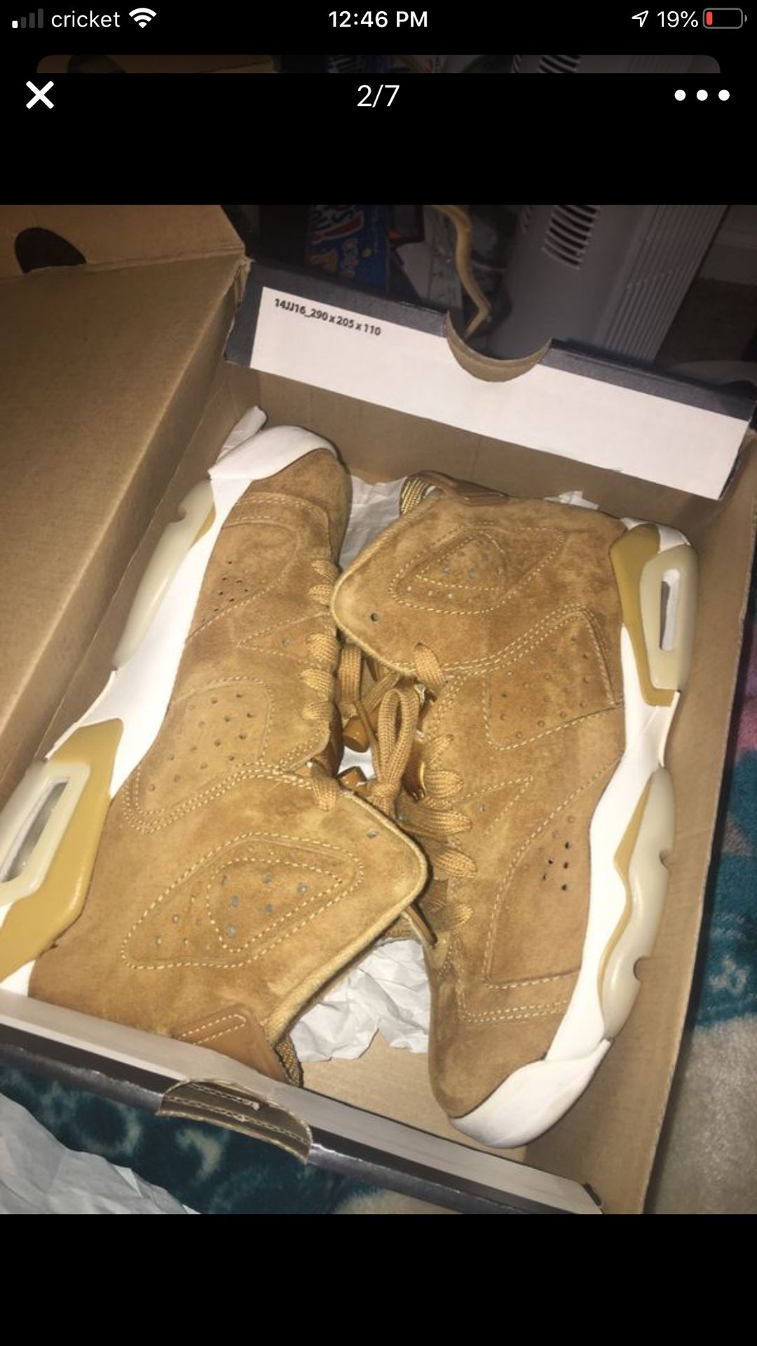 Retro wheat Jordan’s 6 Men's shoes