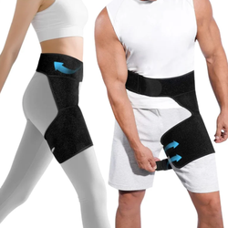 Unisex Hip/Thigh Copper Infused Compression Adjustable Left/Right Brace/Wrap NIP