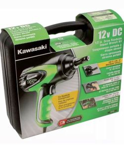 PORTABLE “KAWASAKI” (12 VOLT DC) IMPACT WITH 2 EXTRA SOCKETS, DC PLUG, CARRYING CASE & INSTRUCTIONS BOOKLET