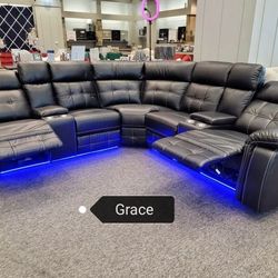 Amazon Power Grey Recliner Sectional No Needed Credit Check Next Day Delivery $1999 February sales