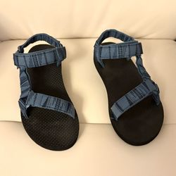 Teva women's blue rubber and fabric sandals, size 37, ideal for the beach.