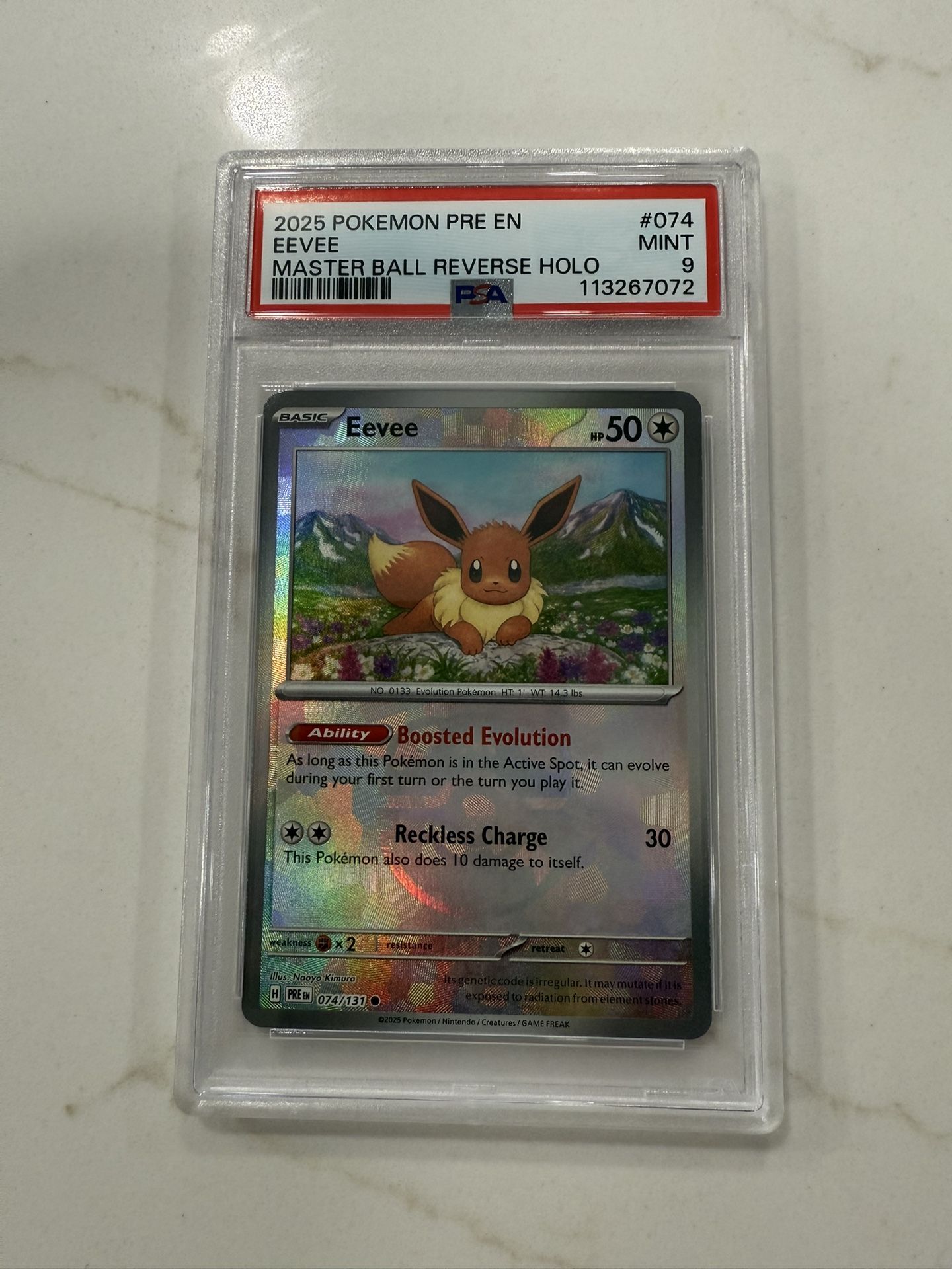 Pokemon Eevee Master Ball PSA 9