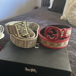 100 % Authentic Gucci And Fendy Belts  For Men’s 
