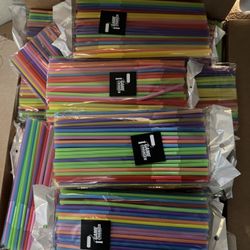 Box Of Colorful Straws 