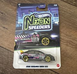 2026 Hot Wheels Neon Speeders 2016 Subaru WRX STi Chase Metal Base Rare
