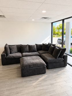 5 Piece Cloud Couch Sectional Modular with Ottoman [FREE Delivery🚚]