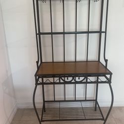 Metal/Wood/Glass Baker’s Rack-Bar