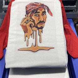 DTG TUPAC BASEBALL TEE IN LARGE 