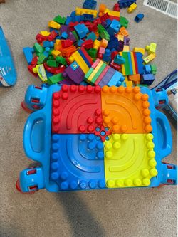 Lego blocks and lego table