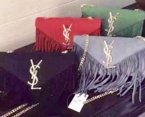 YSL women bags purse clutch shoulder bag gold chain