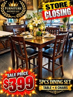 5-Piece Counter Height Dining Set