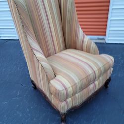 Vintage Wing Back French Tall Accent Chair
