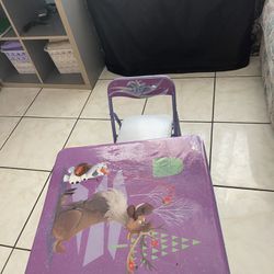  Kids Frozen Table With Chair 