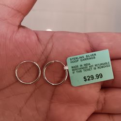 Sterling Silver Hoop Earings 