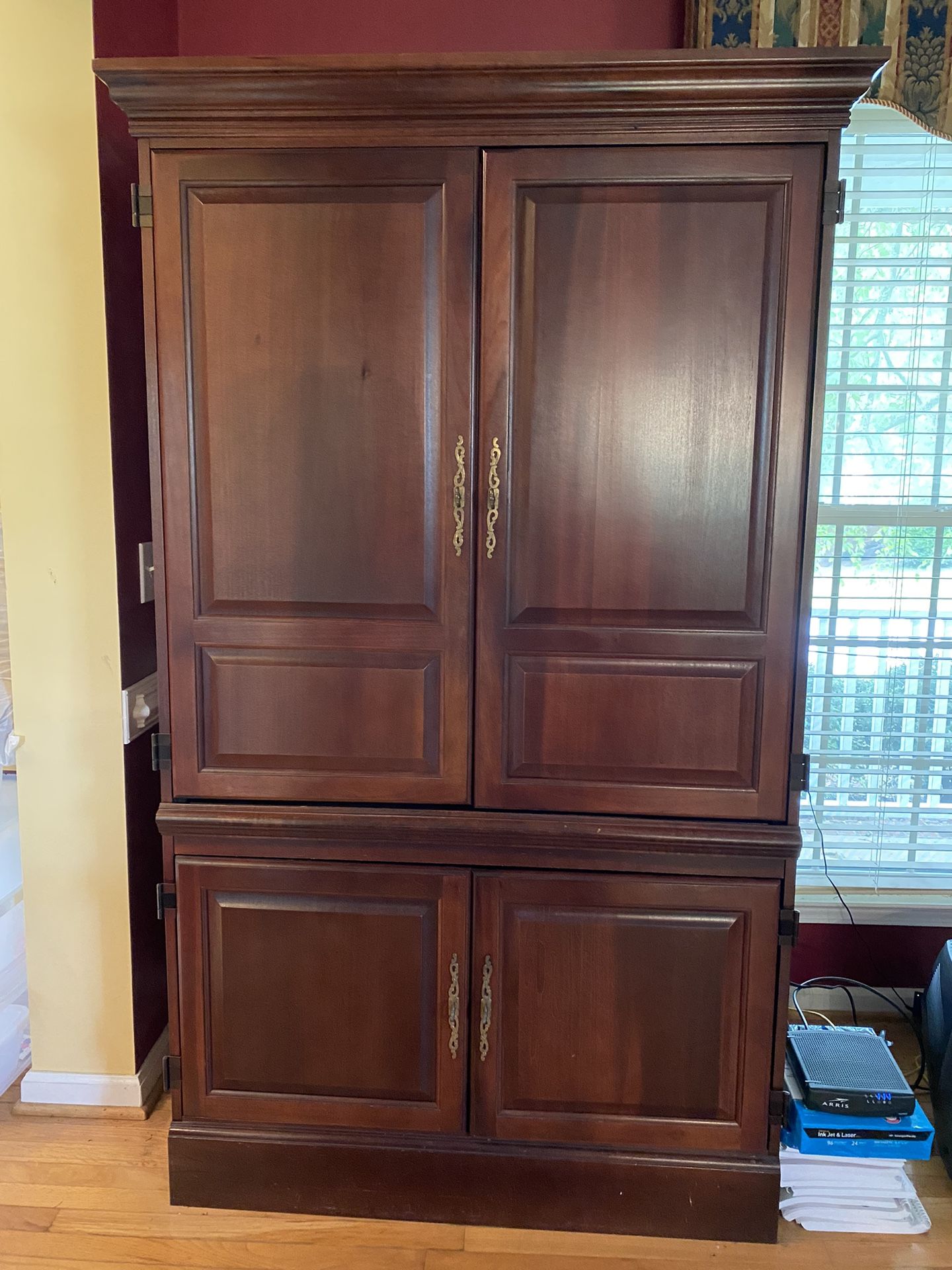 Solid Wood Armoire Desk
