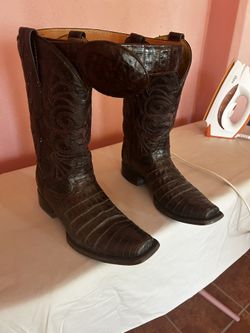 Caiman Boots And Matching Belt