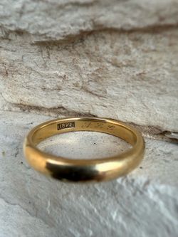 18K vintage yellow gold band