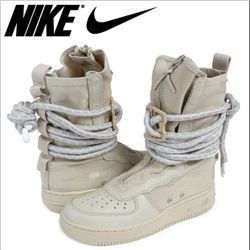 Nike AIR FORCE 1 SF HI HIGH SPECIAL FIELD RATTAN-WHITE AA3965-200 Womens Boots sz 8 women New without box 100% authentic Fast shipping