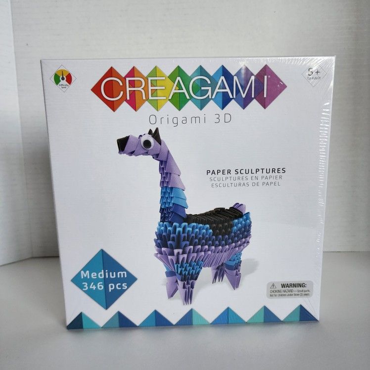 LLAMA 3D Origami Paper Sculpture - 346 pieces - NEW Sealed - CREAGAMI