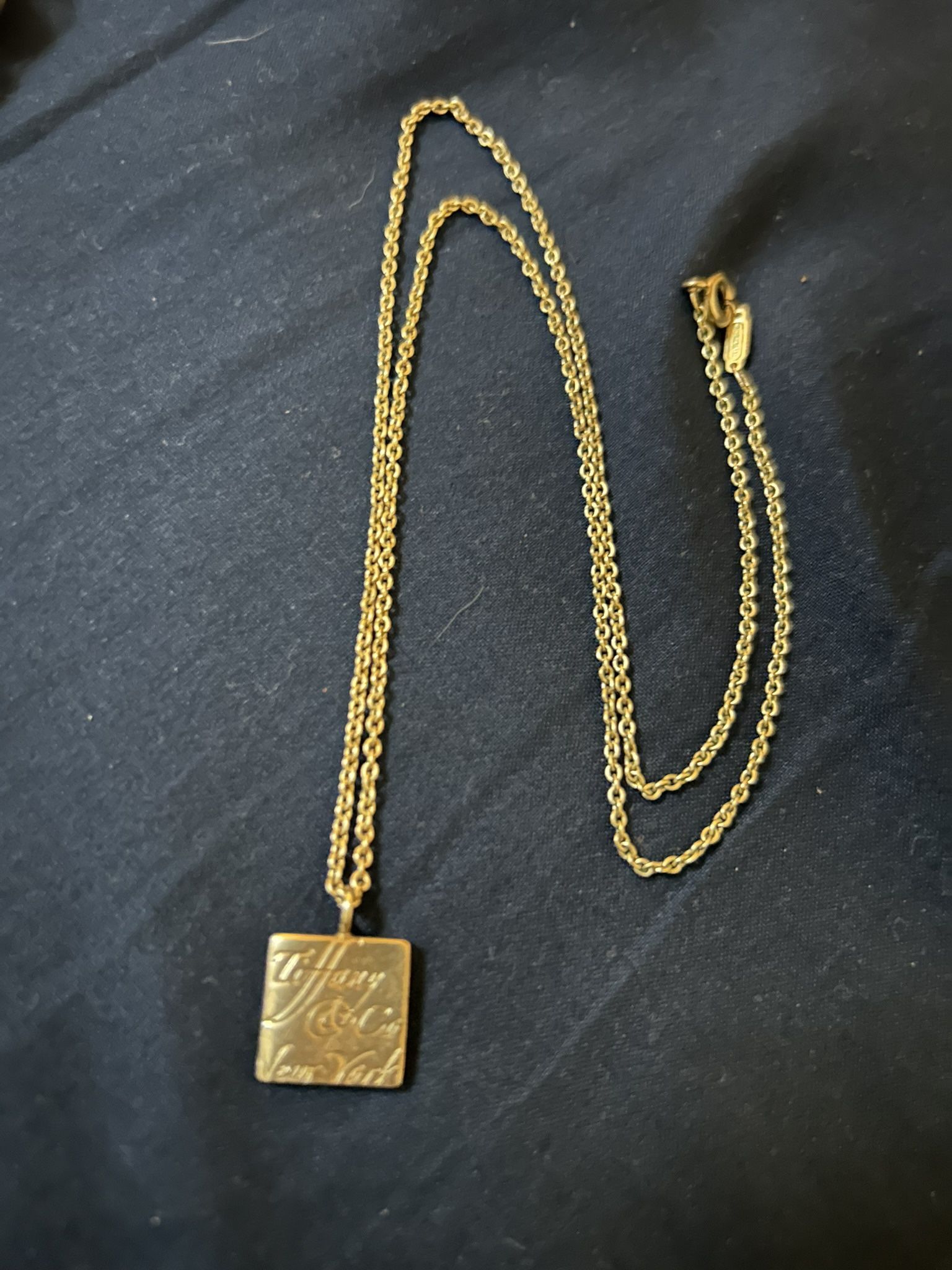 Tiffany $ Co. Letter Note Pendant Chain
