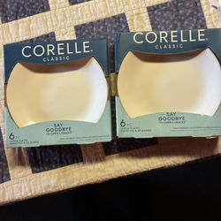Corelle 2 Sets  Six Piece Lunch Plates.
