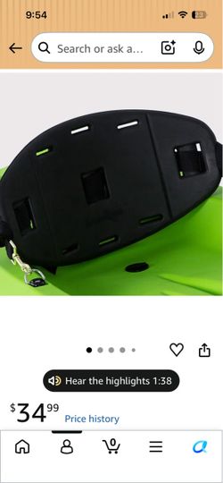 Kayak Backrest - EVA Surfing Backband Comfortable Back Support Adjustable Padded Seat with EZ Clips for Kayaking