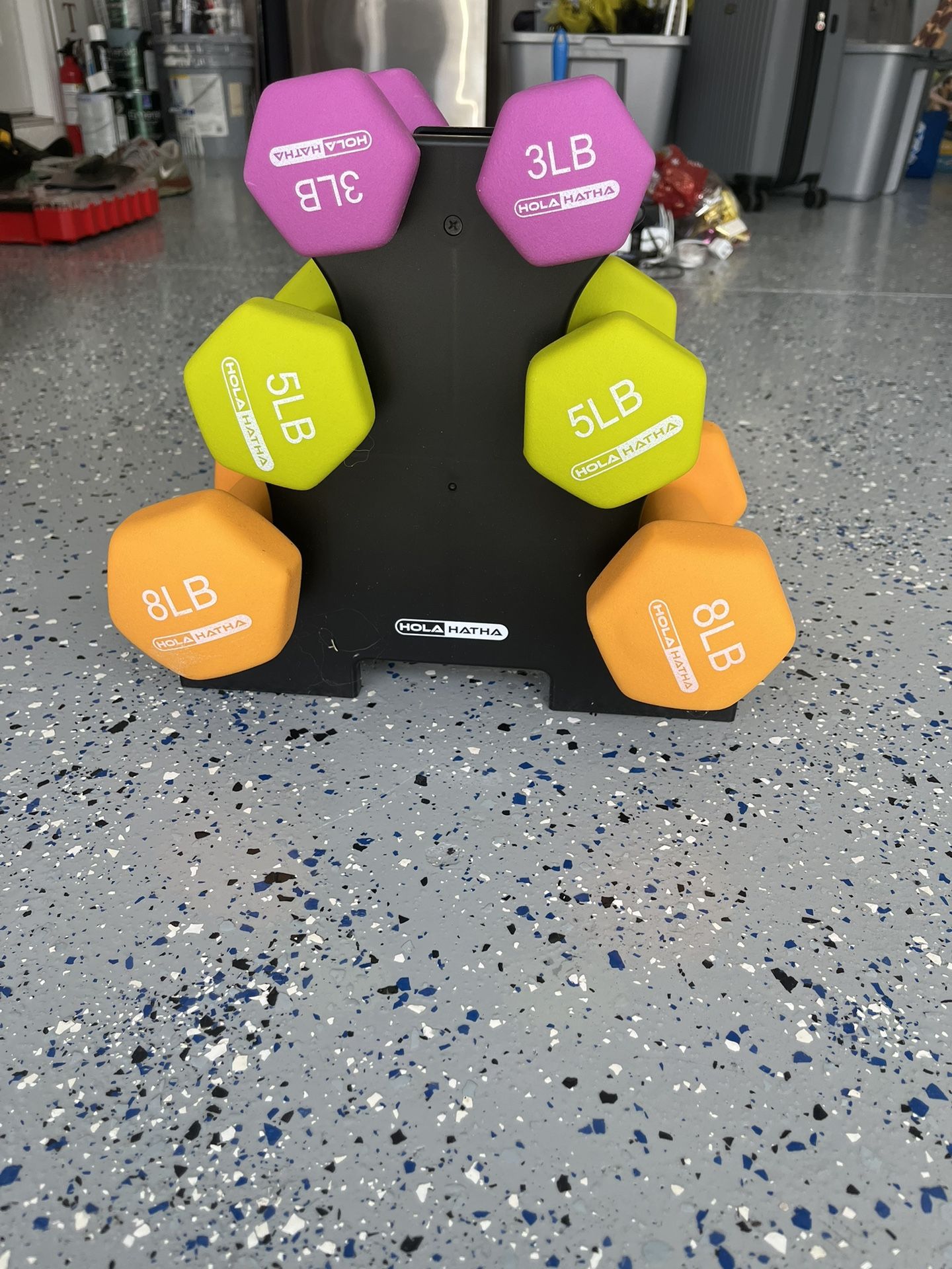 Dumbbell Free Hand Weight Set With Rack