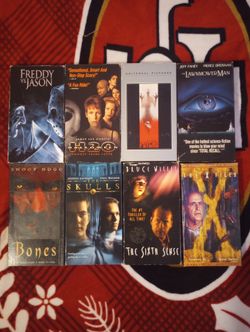 Horror Scary Movies 8 Vintage Classic VHS Cassettes All For $60
