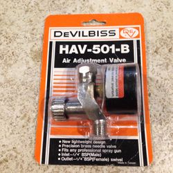DEVILBISS HAV-501-B Air Regulator Adjustment Valve Micrometer 1/4" Valve IWATA SATA jet