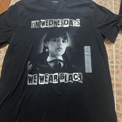 Wednesday Addams T Shirt Sz Large NEW