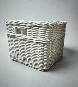 Pottery Barn Kids White Sabrina Wicker Baskets & Liners