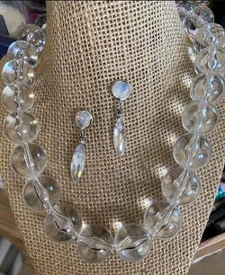 Juego Collar Aretes Piedras Joyería Antigua 