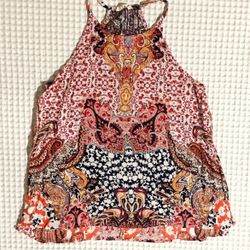 Sophie Rue Colorful Summer Tunic Tank Top Size Medium Women’s