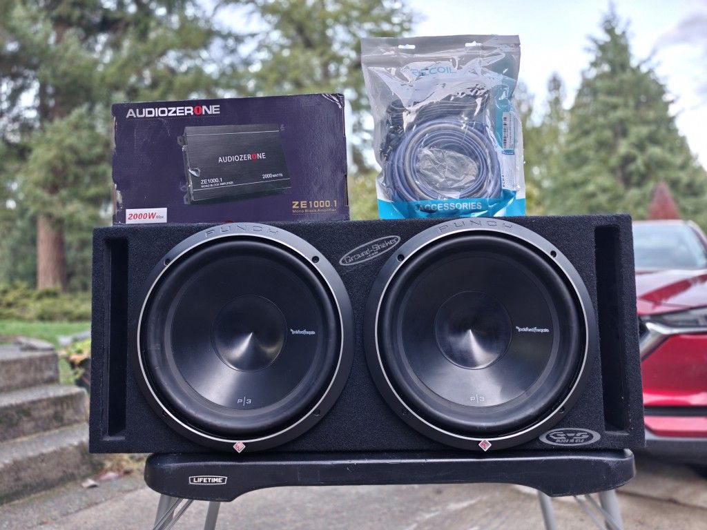 Rockford P3 12s Ported Box 2k Amp LOUD