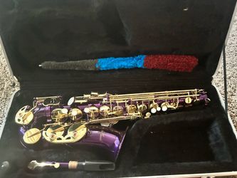 Purple Brass Saxaphone
