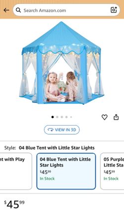 ✨Kids Blue Tent with Lights ✨