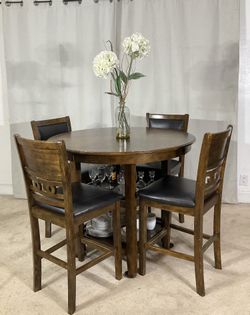 High Multi-Functional Dining Table With 4 Chairs