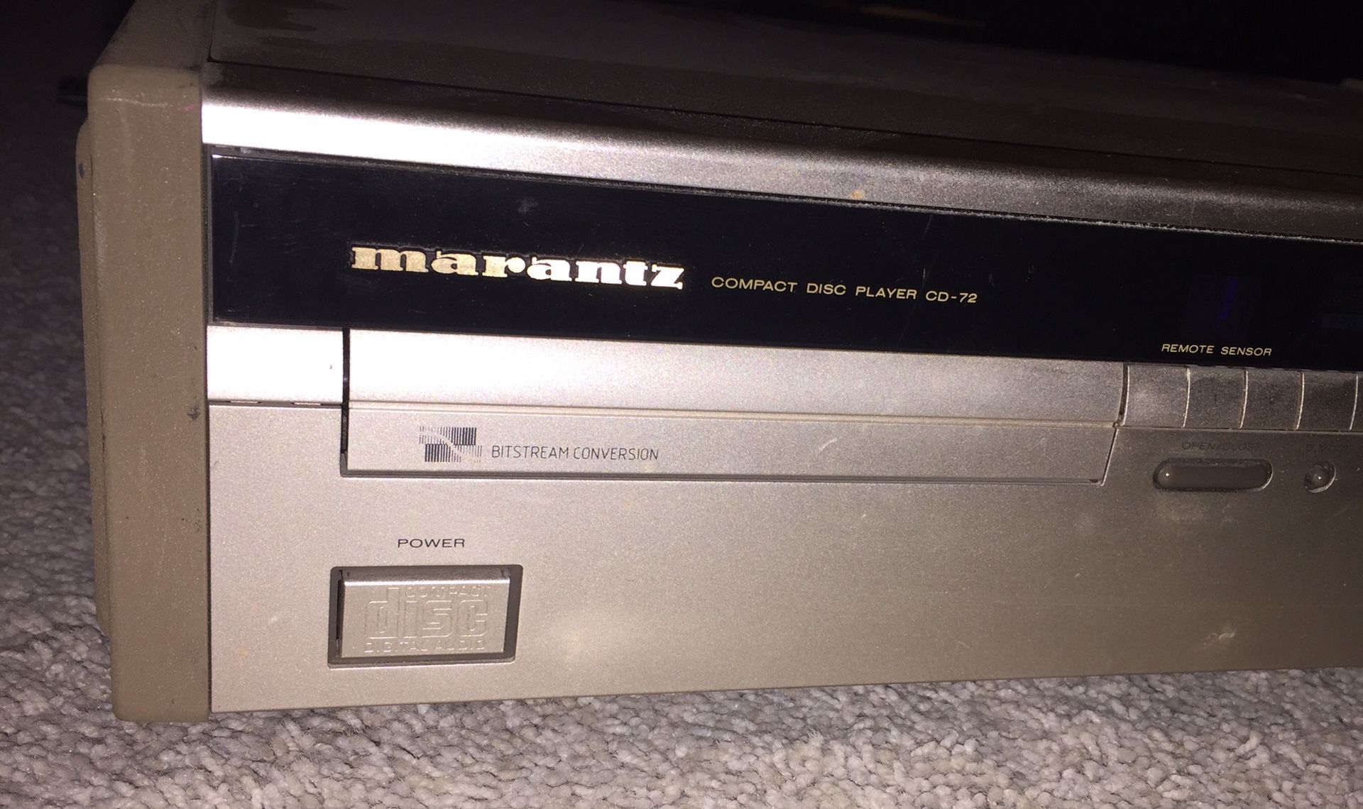 Marantz CD-72 High Quality Compact Disk Player