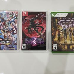 Bayonetta 3, Capcom vs Matvel Fighting Collection, Gotham knights deluxe edition