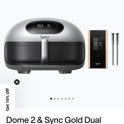 Typhur Dome 2 with Sync Gold Duo Air Fryer NEW