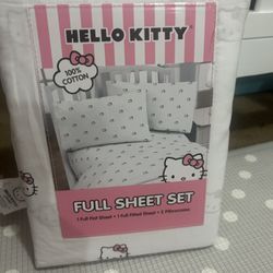 Hello Kitty Full Size Sheet Set