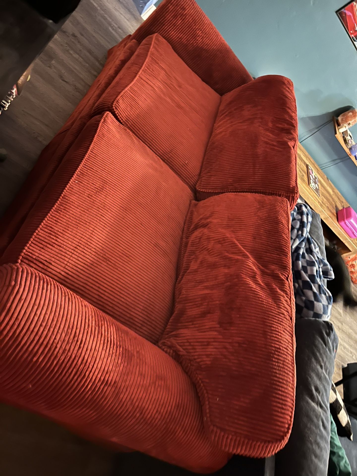 Red Couch And Love Seat Set 