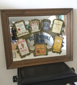 Antique mirror frame,liquor signs
