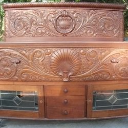 Carved Sideboard Hutch Circa 1800's