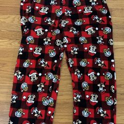 Disney Pajama Pants Men’s XL Multicolor Fleece Sleepwear Mickey Donald Goofy