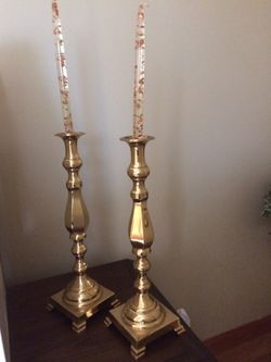 Brass candle sticks