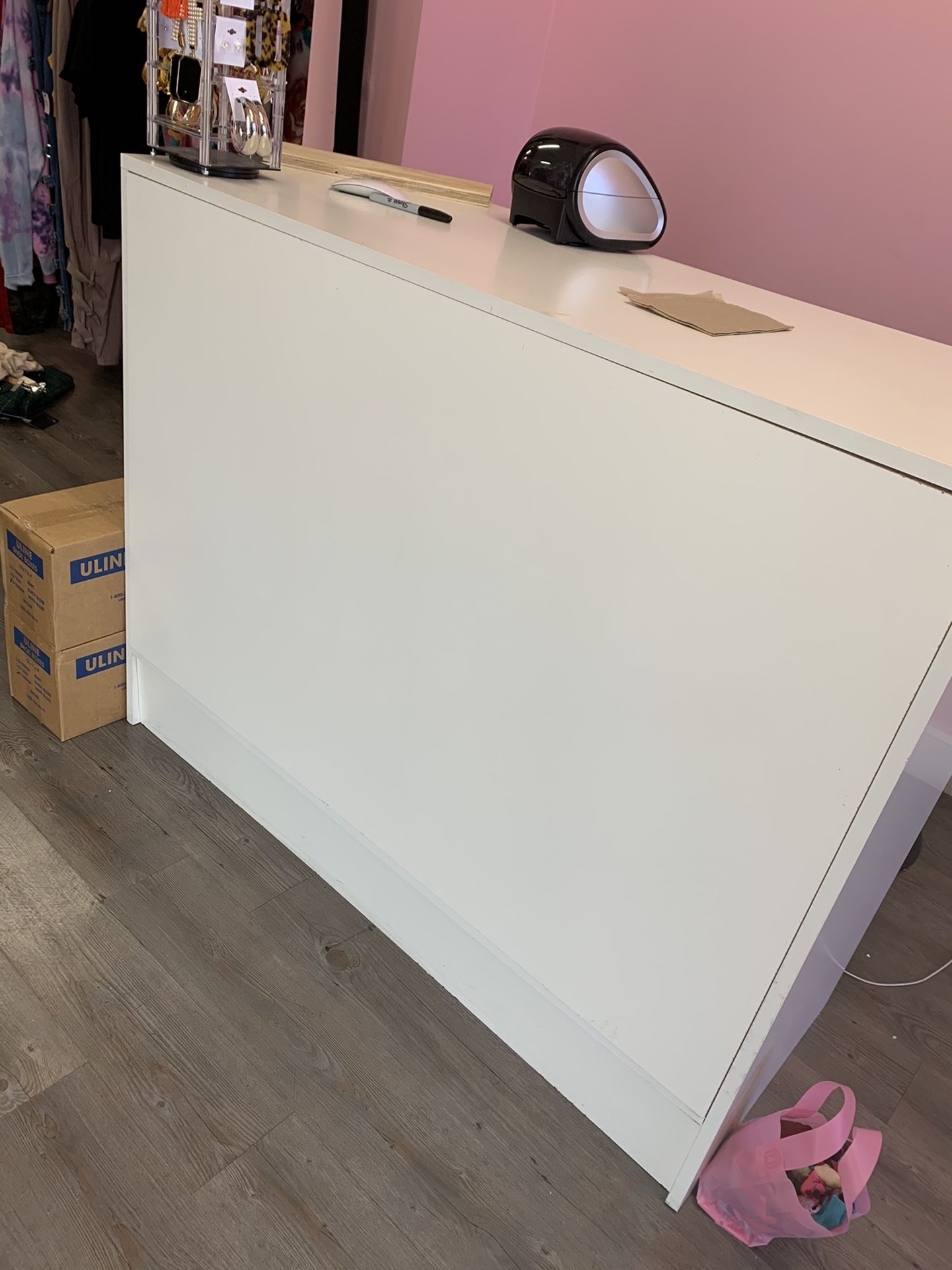Retail Counter with shelves