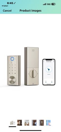 eufy Security Smart Lock S231, Fingerprint Scan, Keyless Entry Door Lock, Smart Built-in Wi-Fi Lock, Bluetooth Electronic Deadbolt, Touchscreen Keypad